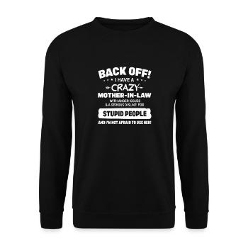 Folle drôle belle-mère de belle-fille - Sweat-shirt Unisexe - noir - Devant - Alina (178cm) & Michal (187cm)