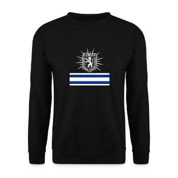 Israel IDF Jewish Judah Coat of Arms Flag Hebrew - Unisex Sweatshirt - black - Front - Alina (178cm) & Michal (187cm)