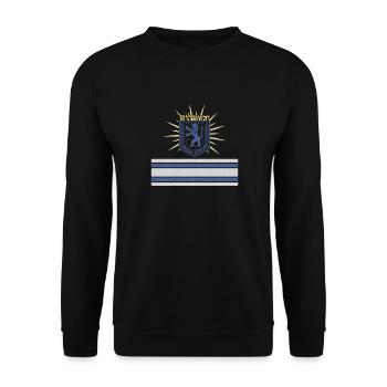 Israel IDF Jewish Judah Coat of Arms Flag Hebrew - Unisex Sweatshirt - black - Front - Alina (178cm) & Michal (187cm)