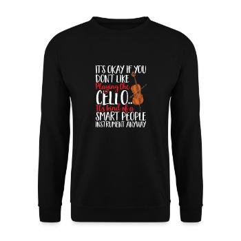 Violoncelliste Violoncelliste Musicien Violoncelle - Sweat-shirt Unisexe - noir - Devant - Alina (178cm) & Michal (187cm)