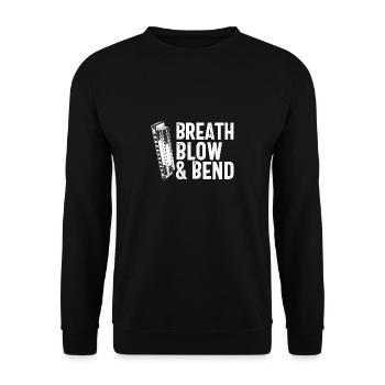 Harmonica Player For Men Women Funny Harmonicist - Unisex Sweatshirt - black - Front - Alina (178cm) & Michal (187cm)