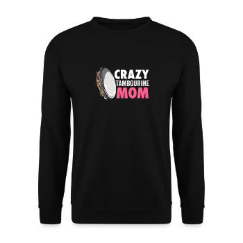 Tamburin für Männer Frauen Lustiger Tamburinspieler - Unisex Pullover - Schwarz - Vorne - Alina (178cm) & Michal (187cm)