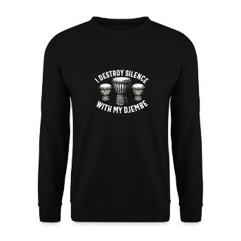 Djembé Pour L’Afrique Joueur De Tambour Jembe Musique Hommes Papa - Sweat-shirt Unisexe - noir - Devant - Alina (178cm) & Michal (187cm)