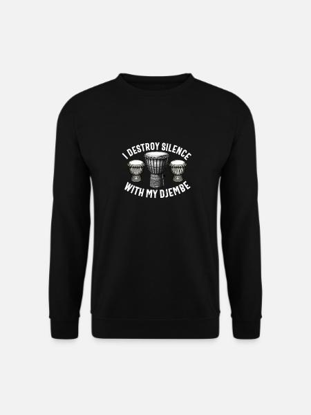 Djembe für Afrika Schlagzeuger Jembe Musik Männer Papa - Unisex Pullover - Schwarz