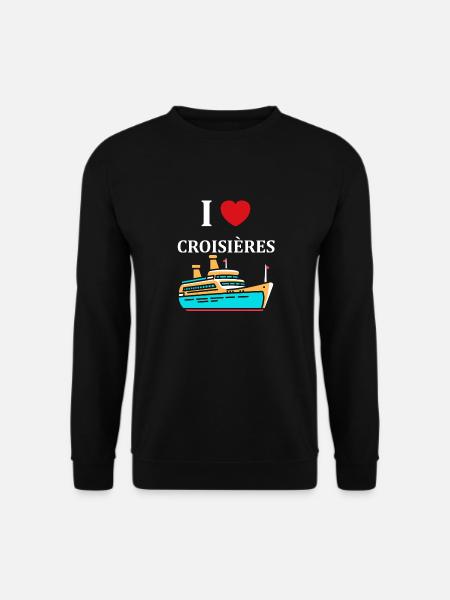 I love Croisières - Sweat-shirt Unisexe - noir