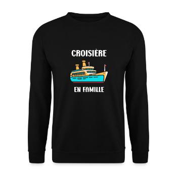 Croisière en famille - Sweat-shirt Unisexe - noir - Devant - Alina (178cm) & Michal (187cm)