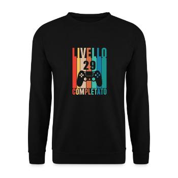 Stufe 29 Abgeschlossen 29 Jahre Spieler Stufe 29 - Unisex Pullover - Schwarz - Vorne - Alina (178cm) & Michal (187cm)