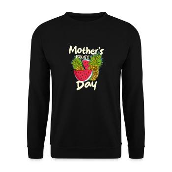 Fête des mères à l’ananas et à la pastèque - Sweat-shirt Unisexe - noir - Devant - Alina (178cm) & Michal (187cm)