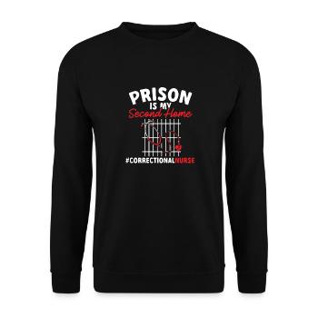 Krankenschwester Strafvollzug Gefängnis - Unisex Pullover - Schwarz - Vorne - Alina (178cm) & Michal (187cm)