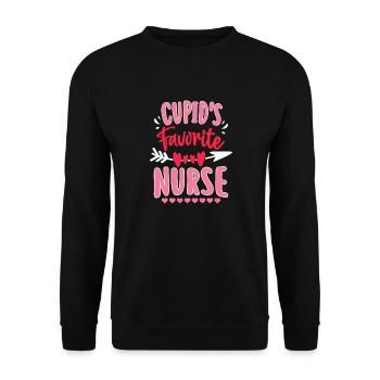 Infirmière préférée de Cupidon - Sweat-shirt Unisexe - noir - Devant - Alina (178cm) & Michal (187cm)