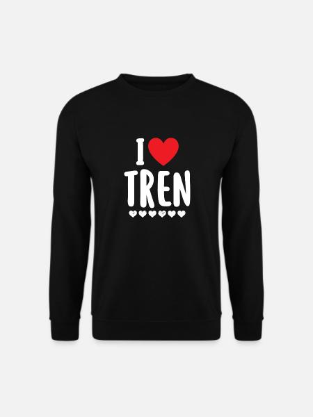 Citation drôle d’entraînement J’aime Tren I Heart Tren Bodyb - Sweat-shirt Unisexe - noir