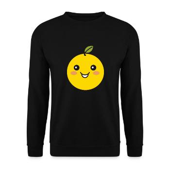 Humour petit citron - Sweat-shirt Unisexe - noir - Devant - Alina (178cm) & Michal (187cm)