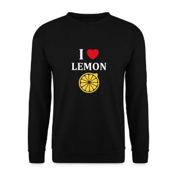 Humour petit citron - Sweat-shirt Unisexe - noir - Devant - Alina (178cm) & Michal (187cm)