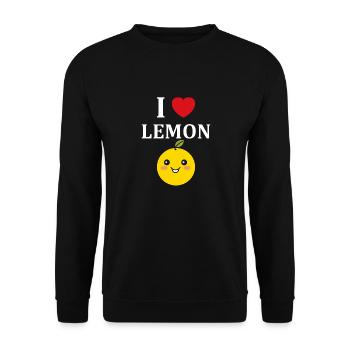 Humour petit citron - Sweat-shirt Unisexe - noir - Devant - Alina (178cm) & Michal (187cm)