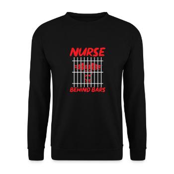 Krankenschwester Strafvollzug Gefängnis - Unisex Pullover - Schwarz - Vorne - Alina (178cm) & Michal (187cm)