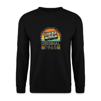 Original 1965 Geburtstag 60 Jahre altes Partygeschenk - Unisex Pullover - Schwarz - Vorne - Alina (178cm) & Michal (187cm)