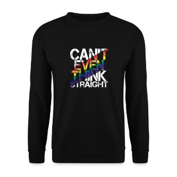Je ne peux même pas penser hétéro drôle LGBTQ lesbienne gay - Sweat-shirt Unisexe - noir - Devant - Alina (178cm) & Michal (187cm)