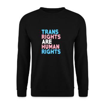 Trans Rights Are Human Rights LGBT Flag Gay Pride - Unisex Sweatshirt - black - Front - Alina (178cm) & Michal (187cm)