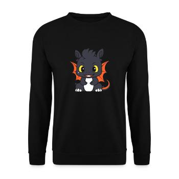 Baby Dragon - Unisex Sweatshirt - black - Front - Alina (178cm) & Michal (187cm)
