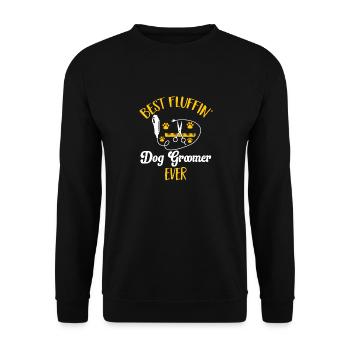 Salon de coiffure pour chiens - Sweat-shirt Unisexe - noir - Devant - Alina (178cm) & Michal (187cm)