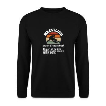 Définition de la lutte Pro Wrestler Fan Wrestling - Sweat-shirt Unisexe - noir - Devant - Alina (178cm) & Michal (187cm)
