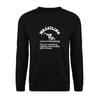Définition de la lutte Pro Wrestler Fan Wrestling - Sweat-shirt Unisexe - noir - Devant - Alina (178cm) & Michal (187cm)