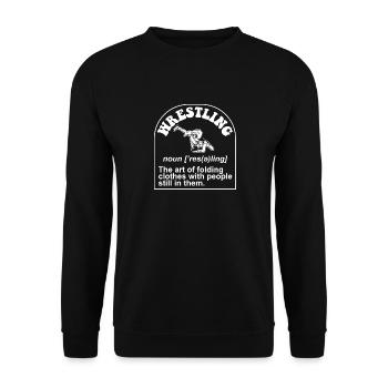 Définition de la lutte Pro Wrestler Fan Wrestling - Sweat-shirt Unisexe - noir - Devant - Alina (178cm) & Michal (187cm)