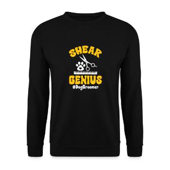 Salon de coiffure pour chiens - Sweat-shirt Unisexe - noir - Devant - Alina (178cm) & Michal (187cm)