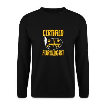 Salon de coiffure pour chiens - Sweat-shirt Unisexe - noir - Devant - Alina (178cm) & Michal (187cm)