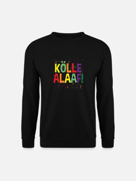 Karneval & Fasching, Kölle Alaaf Konfetti Kostüm - Unisex Pullover - Schwarz
