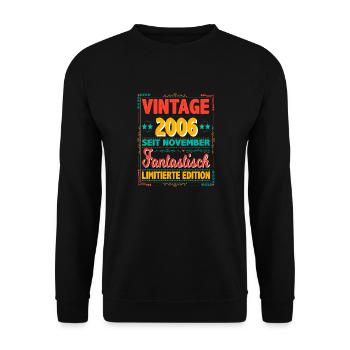 November 2006 Vintage Fantastisch 17 Jahren Mann - Unisex Pullover - Schwarz - Vorne - Alina (178cm) & Michal (187cm)