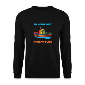 Bateau humour péniche - Sweat-shirt Unisexe - noir - Devant - Alina (178cm) & Michal (187cm)