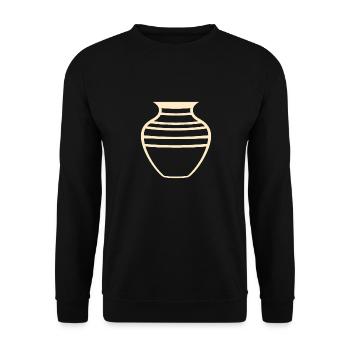 Humour pots de Poterie - Sweat-shirt Unisexe - noir - Devant - Alina (178cm) & Michal (187cm)