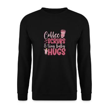 Infirmière Bébé Maternité Infirmière - Sweat-shirt Unisexe - noir - Devant - Alina (178cm) & Michal (187cm)