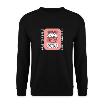 Grab Your Balls It's Canning Season Preserver - Unisex Sweatshirt - black - Front - Alina (178cm) & Michal (187cm)