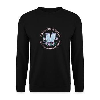 Grab Your Balls It's Canning Season Preserver - Unisex Sweatshirt - black - Front - Alina (178cm) & Michal (187cm)