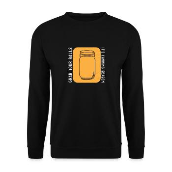 Grab Your Balls It's Canning Season Preserver - Unisex Sweatshirt - black - Front - Alina (178cm) & Michal (187cm)