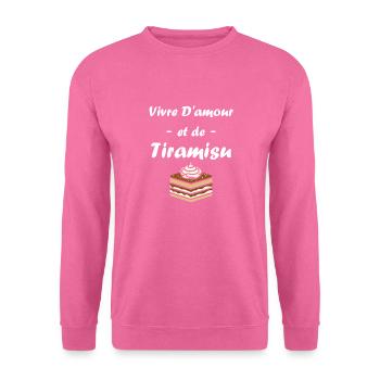 Humour tiramisu - Sweat-shirt Unisexe - rose - Devant