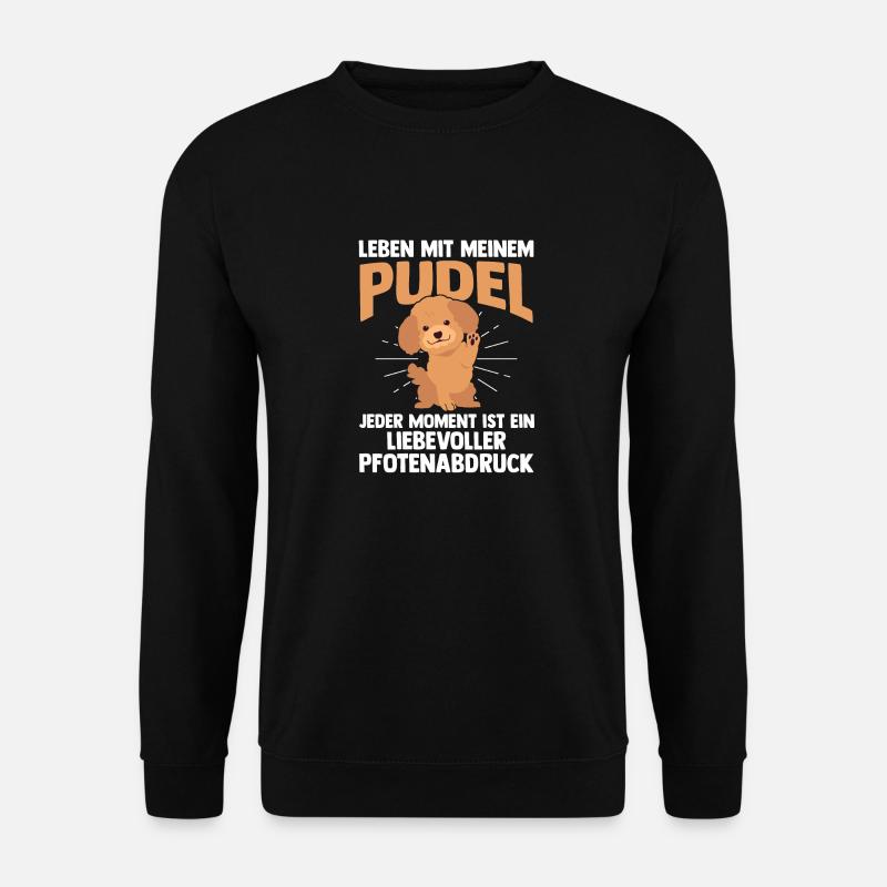 Hund Pudel - Unisex Pullover - Schwarz