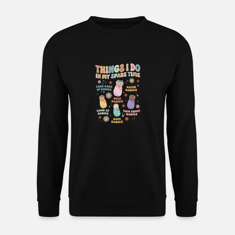 Krankenschwester Baby Entbindungsschwester - Unisex Pullover - Schwarz