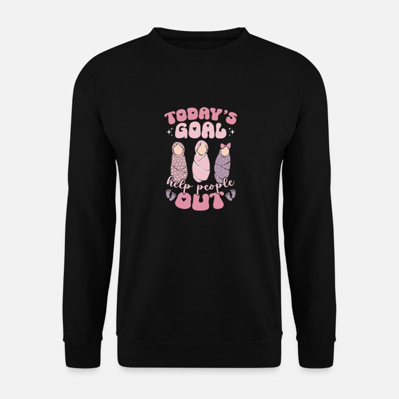 Krankenschwester Baby Entbindungsschwester - Unisex Pullover - Schwarz
