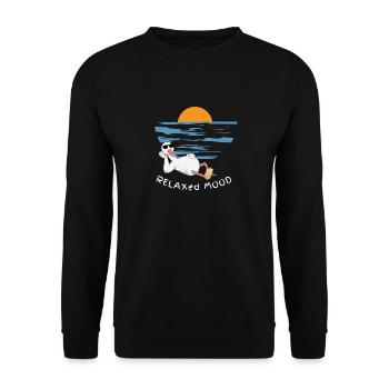 Relaxed Mood - Unisex Sweatshirt - black - Front - Alina (178cm) & Michal (187cm)