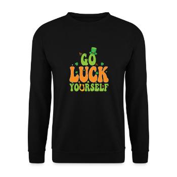 Green Looks Good On You St. Patrick's Day - Unisex Sweatshirt - black - Front - Alina (178cm) & Michal (187cm)