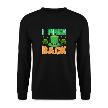 I Pinch Back St. Patrick's Day - Unisex Sweatshirt - black - Front - Alina (178cm) & Michal (187cm)