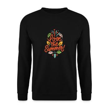 I Love The Summer! - Unisex Pullover - Schwarz - Vorne - Alina (178cm) & Michal (187cm)