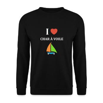 Humour Char à voile - Sweat-shirt Unisexe - noir - Devant - Alina (178cm) & Michal (187cm)