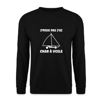 Humour Char à voile - Sweat-shirt Unisexe - noir - Devant - Alina (178cm) & Michal (187cm)