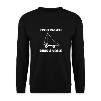 Humour Char à voile - Sweat-shirt Unisexe - noir - Devant - Alina (178cm) & Michal (187cm)