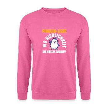 Süße Pinguin - Unisex Pullover - Pink - Vorne