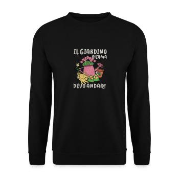 Il Giardino Chiama - Unisex Pullover - Schwarz - Vorne - Alina (178cm) & Michal (187cm)